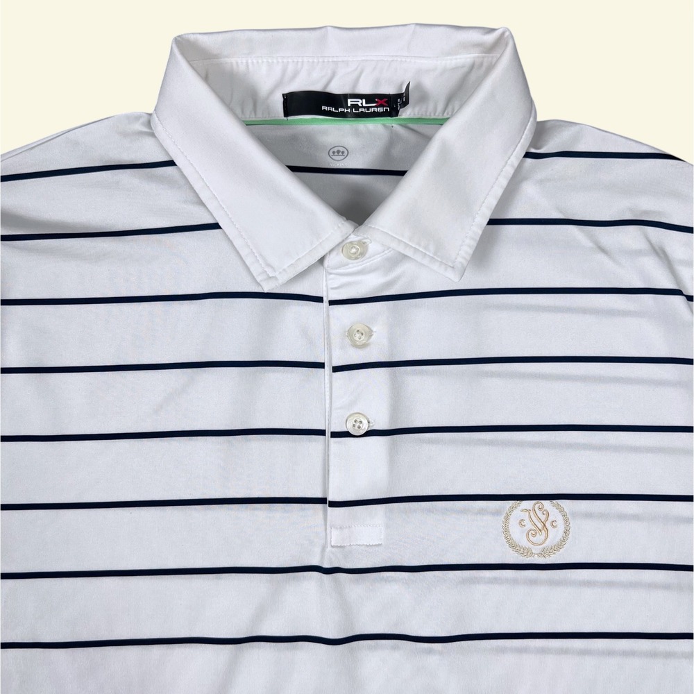 RLX Ralph Lauren Saucon Valley CC Golf Polo Shirt Men's Large Moisture Wicking